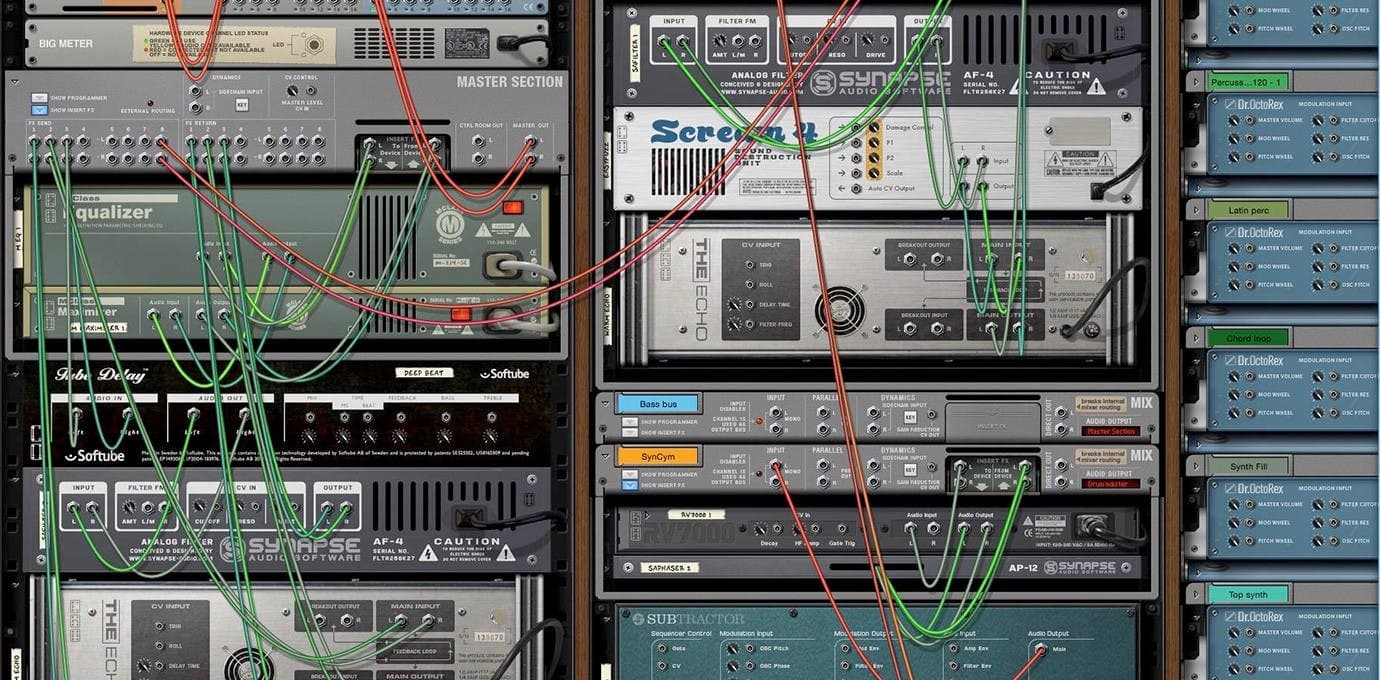 Screenshot von der Musikproduktionssuite Reason 9