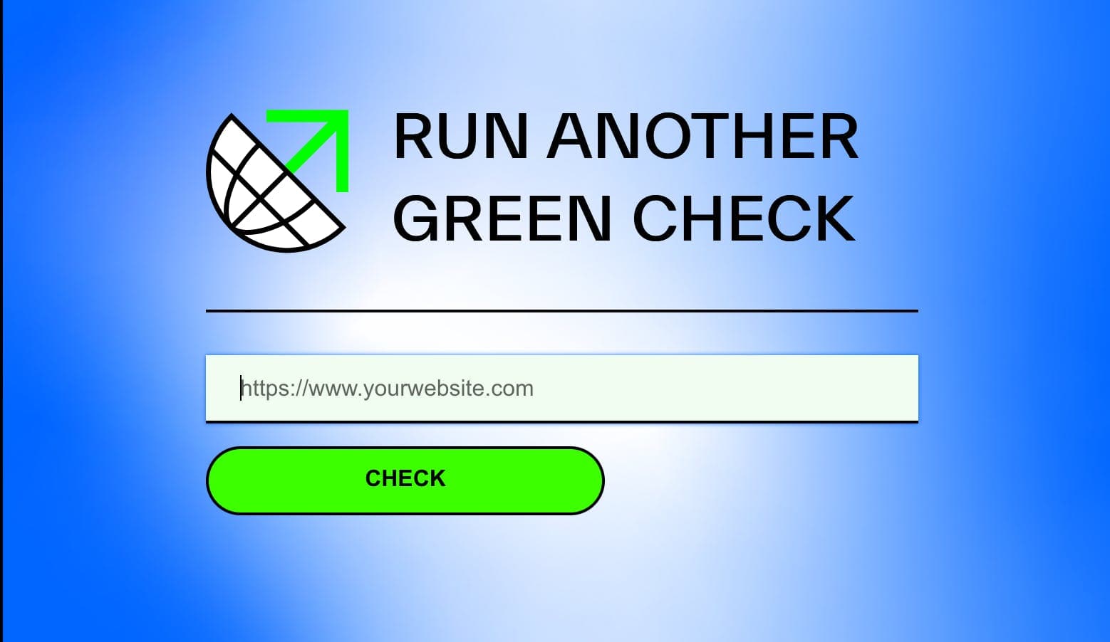 Screenshot: Green Web Check