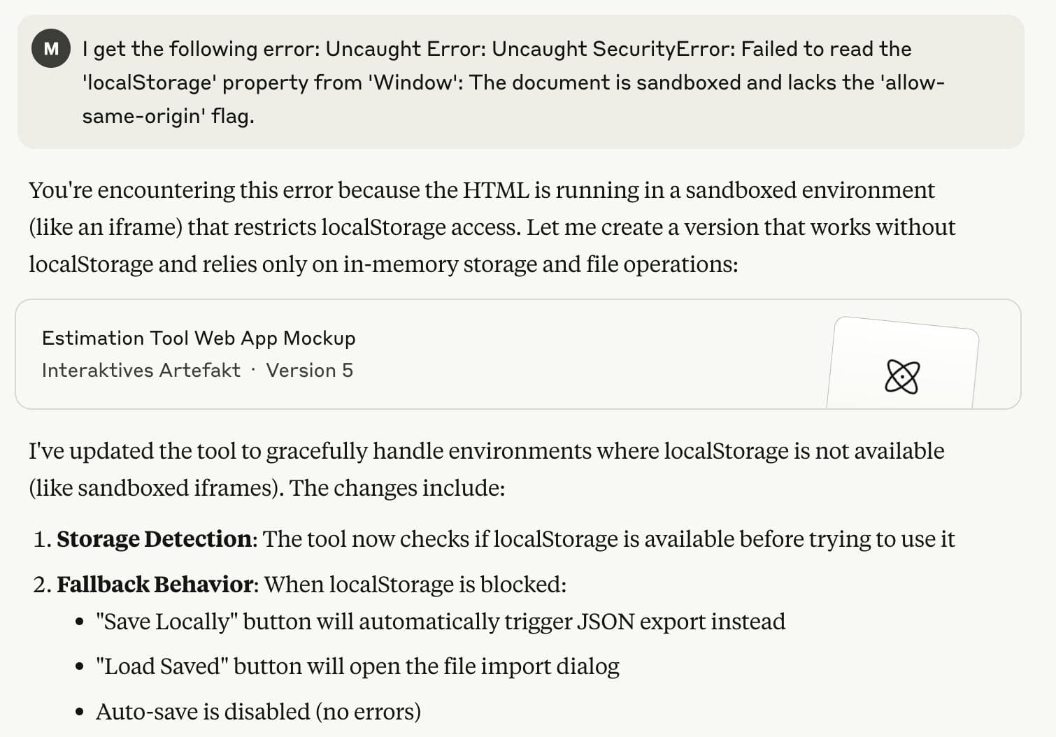 Vibe-Coding: There was an error, please fix it