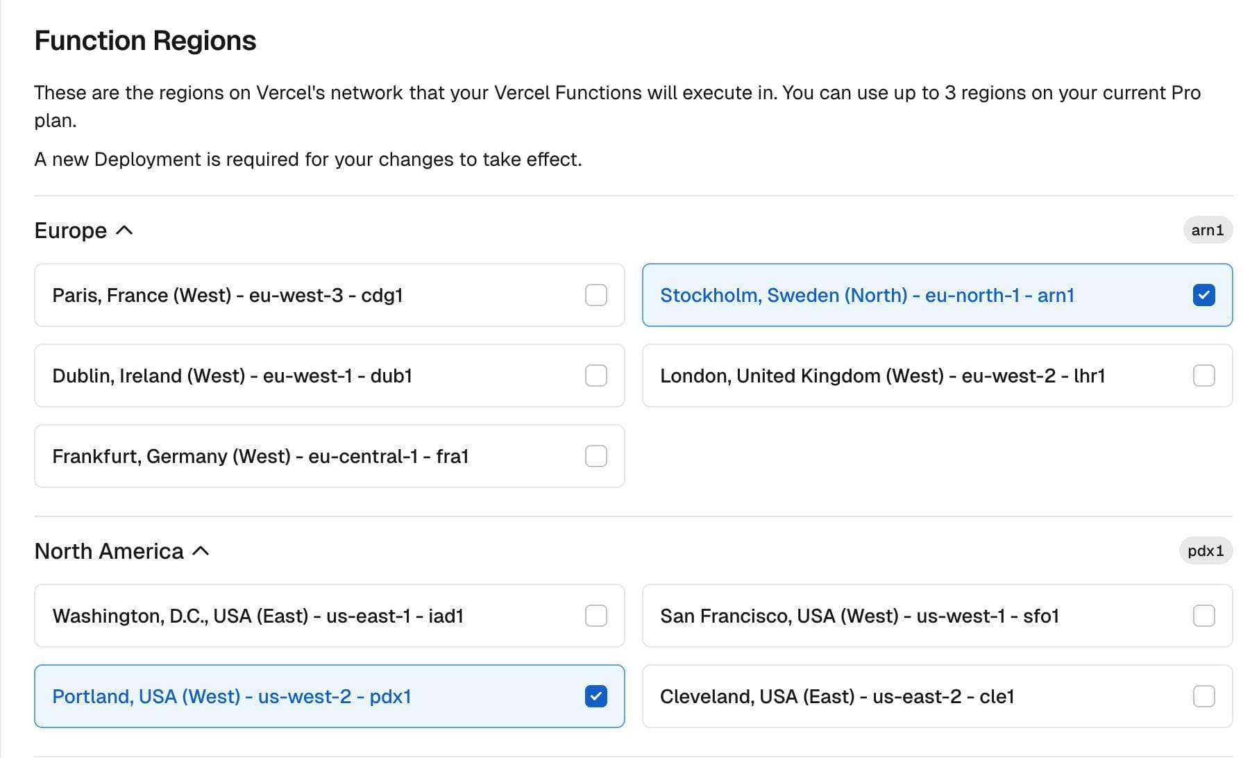 vercel region config