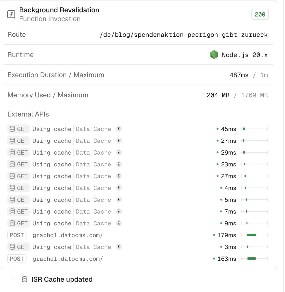 vercel request log